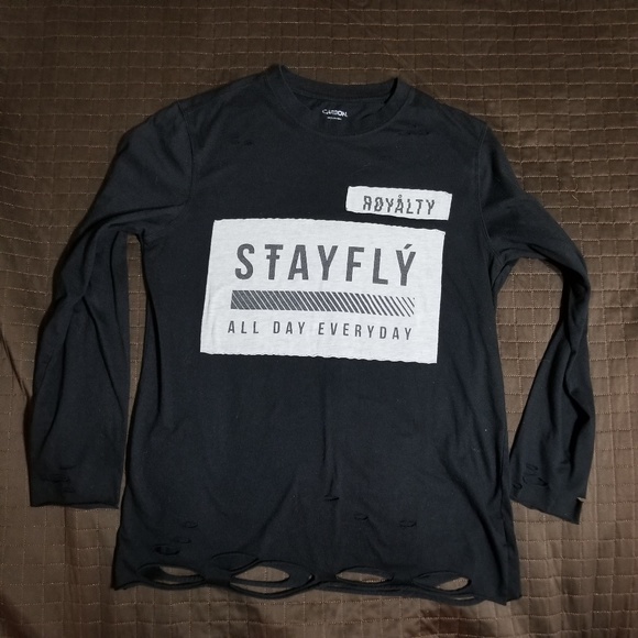 Carbon Distressed long sleeve Tee - Picture 1 of 7